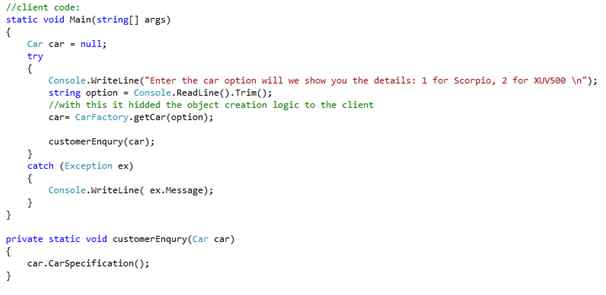 Client code